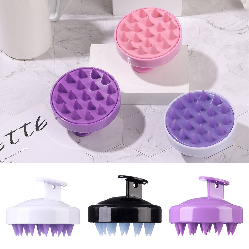 [Hàng mới về] Lược gội đầu cầm tay bằng silicon mềm mát xa tẩy tế bào chết cho da đầu