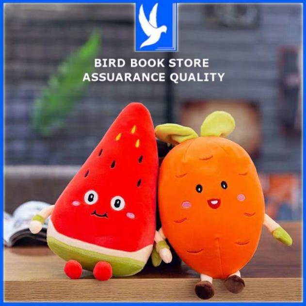 Gấu bông min gối ôm quả dưa hấu mềm mịn chất miniso Bird book