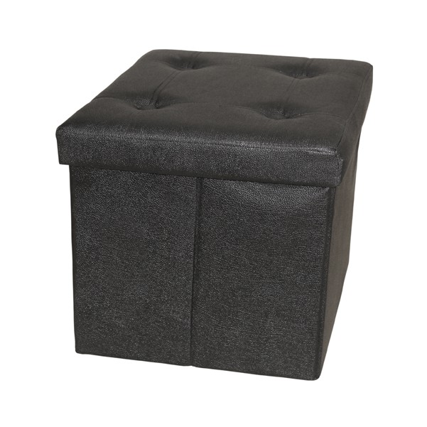 [Giá công phá] Ghế hộp da vuông cao cấp size L đen / nâu (38x38x38cm) (Nhập khẩu và phân phối bởi Hando)