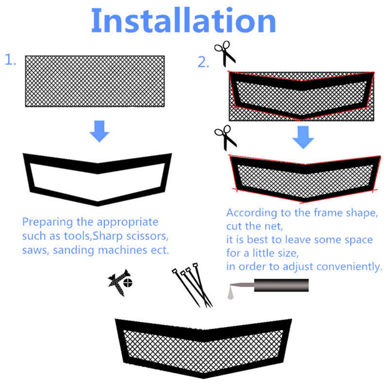 Lưới Thông Gió Xe Hơi Bằng Nhôm Kích Thước 100Cm 33Cm