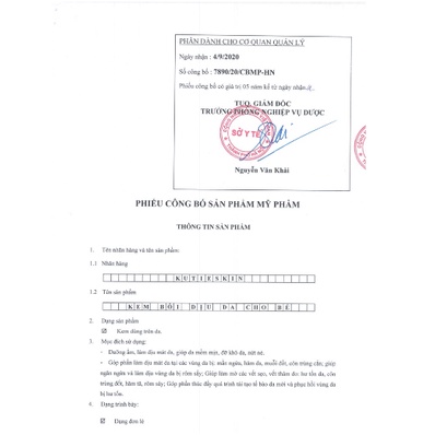 Kem KUTIESKIN bôi dịu da, giảm mẩn ngứa cho da bé - tuýp 30gr