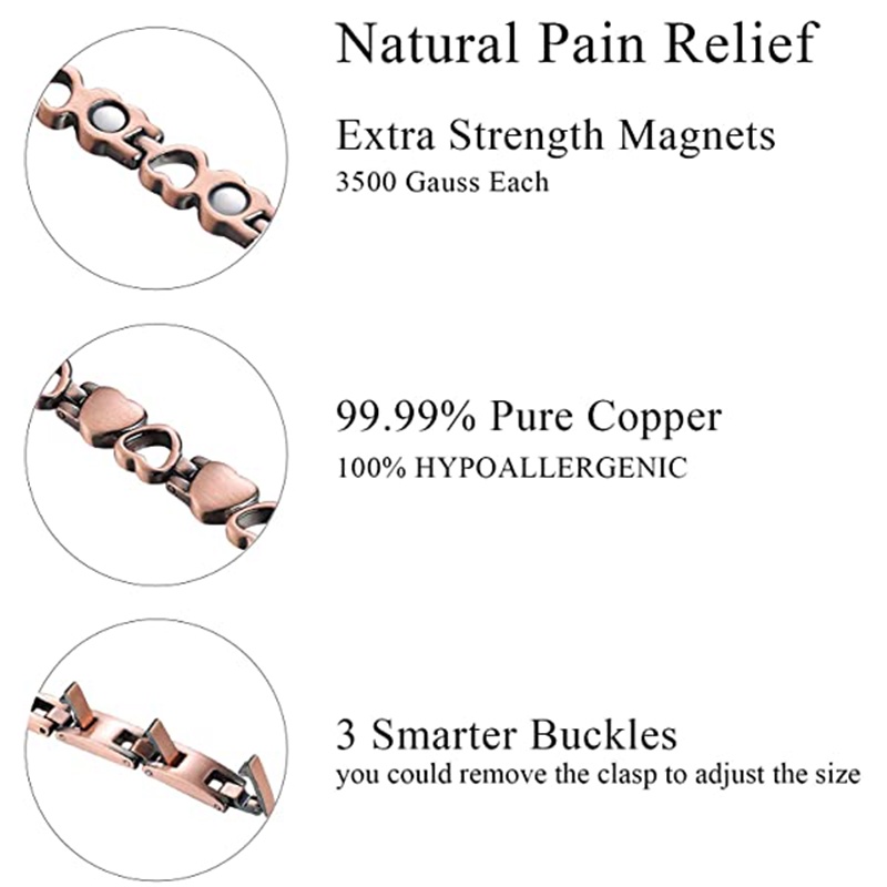 Vòng Tay/Vòng Tay Hình Trái Tim Rỗng Có Thể Điều Chỉnh Hỗ Trợ Giảm Đau Khớp Khớp Cho Nữ