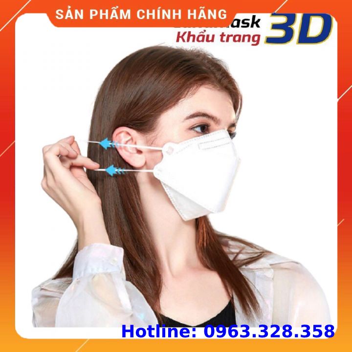 Khẩu Trang 3D, Khẩu Trang Y Tế 4 Lớp 3D Land Mask Kháng Khuẩn Và Thời Trang - [Hàng Chất Lượng]