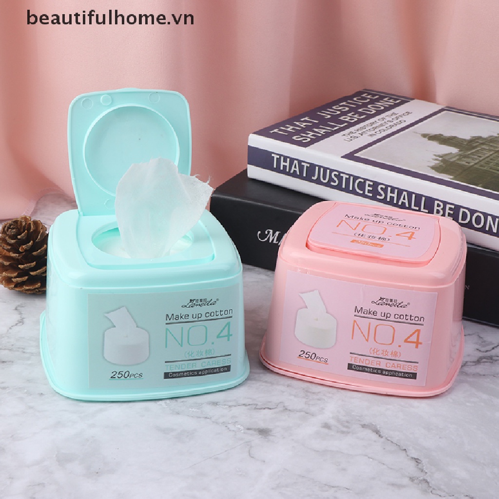 Hộp 250 Bông Trang Điểm Chất Liệu cotton Nguyên Chất