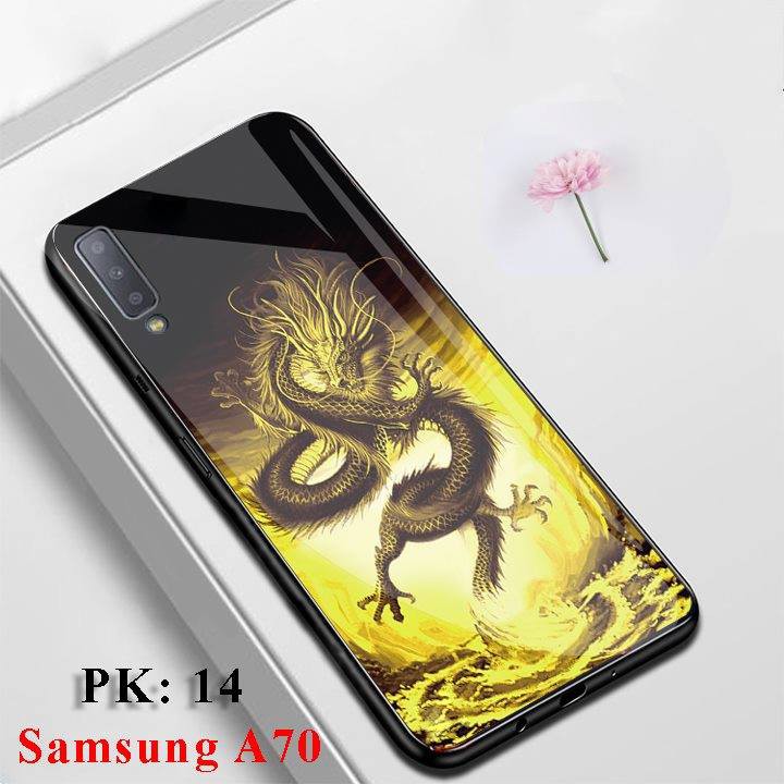 ỐP LƯNG SAMSUNG A70 RỒNG VÀNG