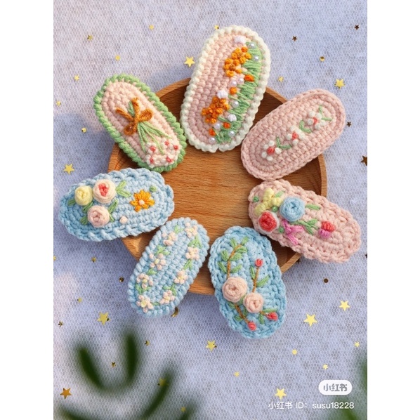 Kẹp tóc len handmade P2