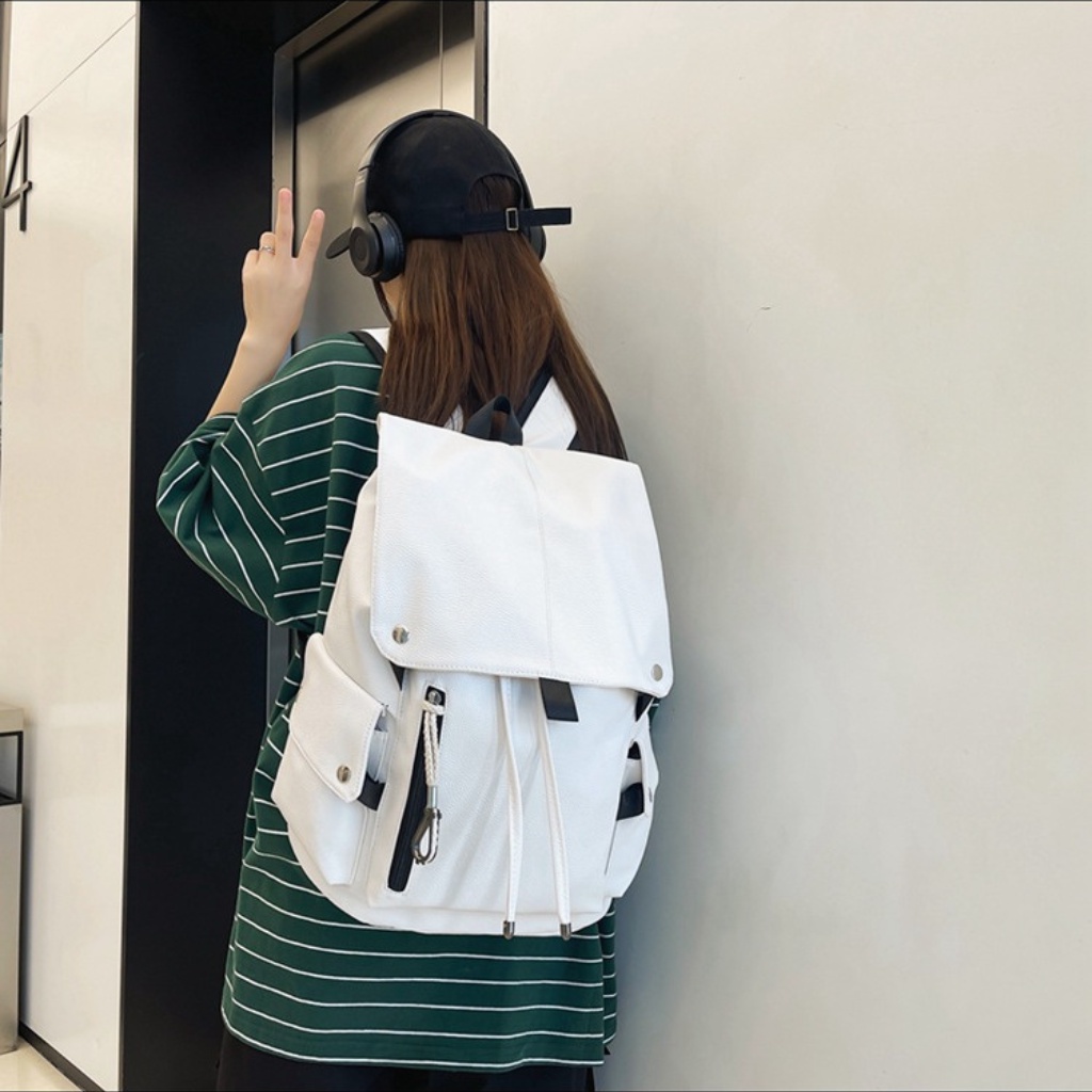 Balo Da PU Đi Học Cỡ Lớn, Balo Nam Và Nữ Phong Cách Thời Trang Cao Cấp LUXYL 2022 BL015