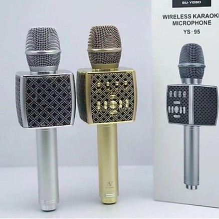 Micro karaoke bluetooth YS-95 JVJ cao cấp, mic livestrem cầm tay thích hợp loa bass