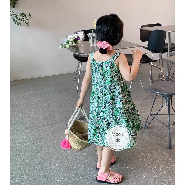 Váy hoa 2 dây cho bé gái 8-20kg