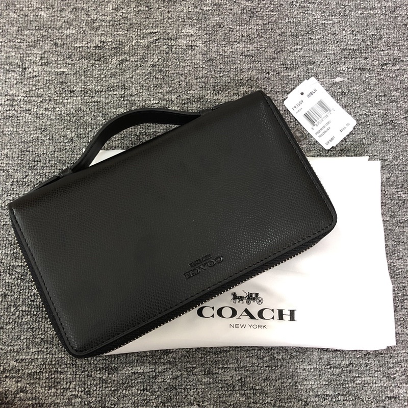 Ví cầm tay, ,clutch nam Coach da thật size lớn đủ màu mới 100%