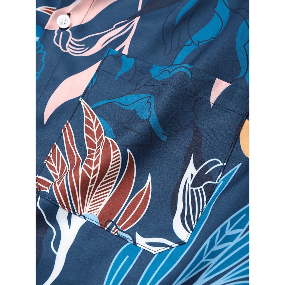 Áo sơ mi nam họa tiết KING'sMAN vải Lụa Thoáng mát - Không nhăn - Form suông LUXURY BLUE | BigBuy360 - bigbuy360.vn
