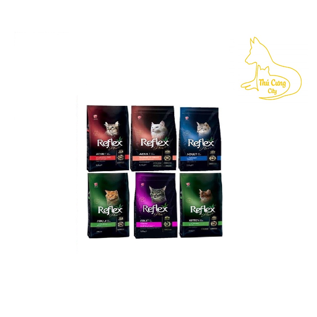 Reflex Adult, Kitten Plus Cat Food Thổ Nhĩ Kỳ túi 1.5 kg - Thức Ăn Hạt Khô Cho Mèo Con Và Mèo Trưởng Thành