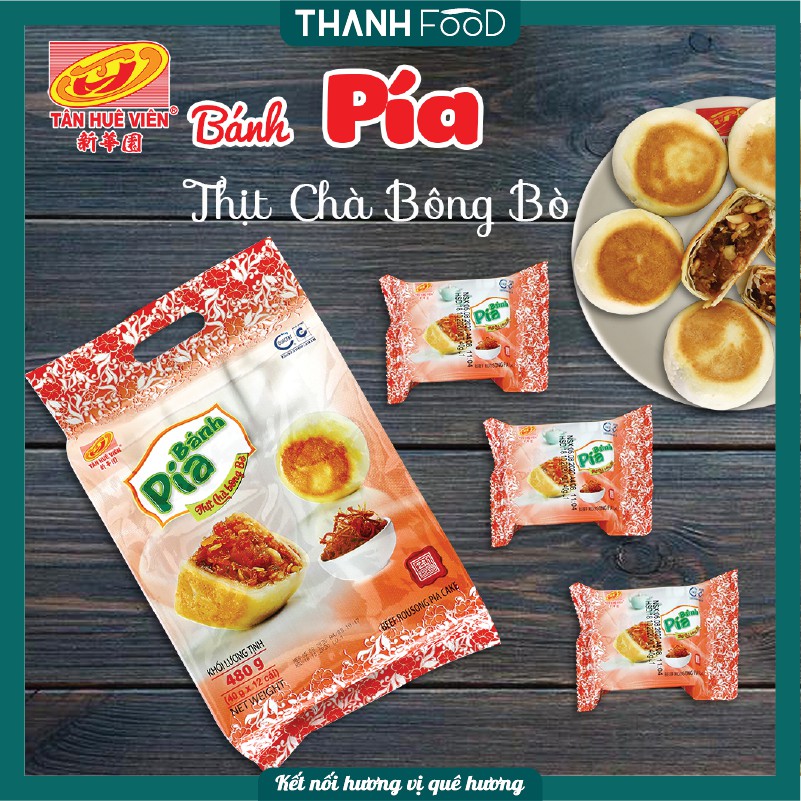 Bánh pía chà bông bò Tân Huê Viên túi 12 bánh