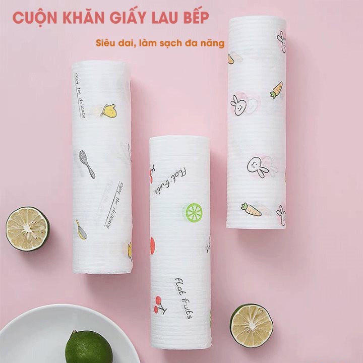 COMBO 5 CUỘN KHĂN LAU BẾP ĐA NĂNG KÈM CỌC GỖ