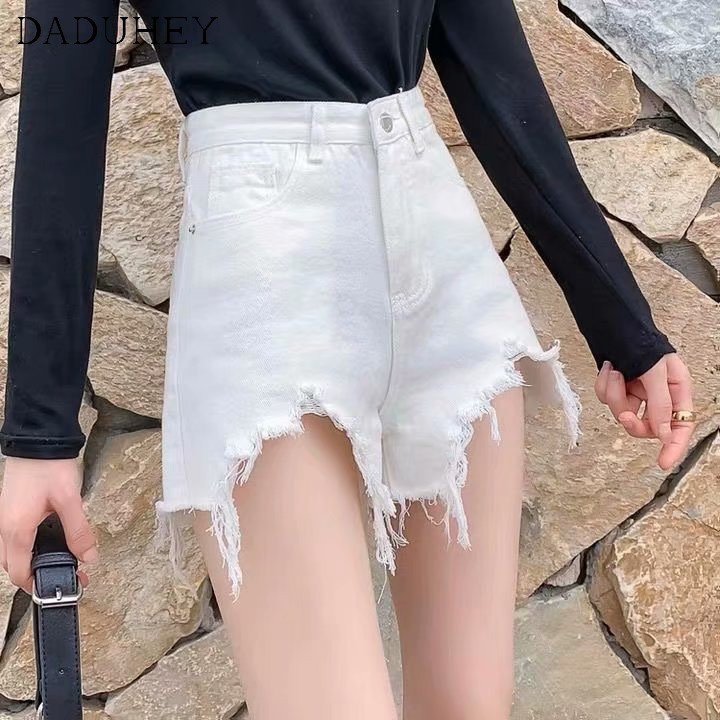 Quần Short Denim Lưng Cao Ống Rộng Thời Trang Hàn Quốc Mới 2021 Dành Cho Nữ