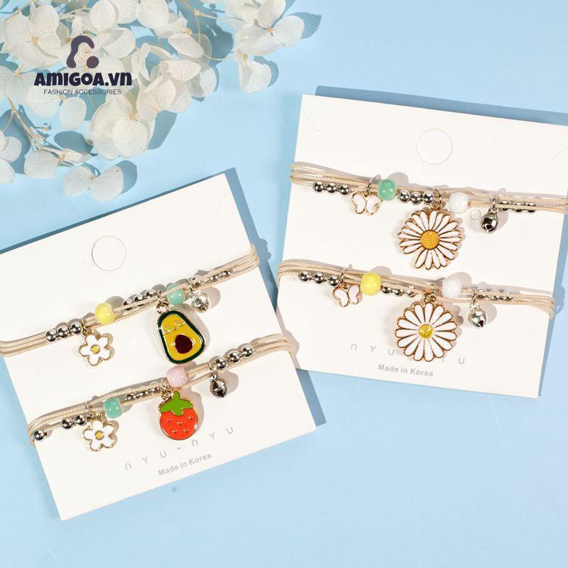 Vòng Đeo Tay Bện Bằng Gốm Họa Tiết Hoạt Hình Dễ Thương Cho Nữ