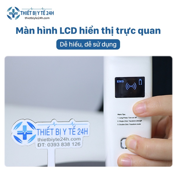 Máy Massage Nâng Cơ Mặt Ion cầm tay Eycotech Di Tinh Chất Aurora RF E31