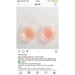 Miếng Dán Nhũ Hoa Nâng Ngực Silicon