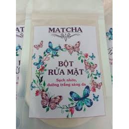 Bột rửa mặt kìm dầu matcha Handmade