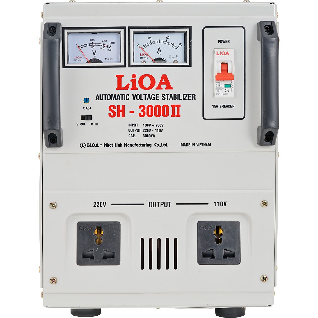 ỔN ÁP LIOA SH-3000 II CÔNG SUẤT 3.0kVA ĐIỆN ÁP VÀO 150V - 250V