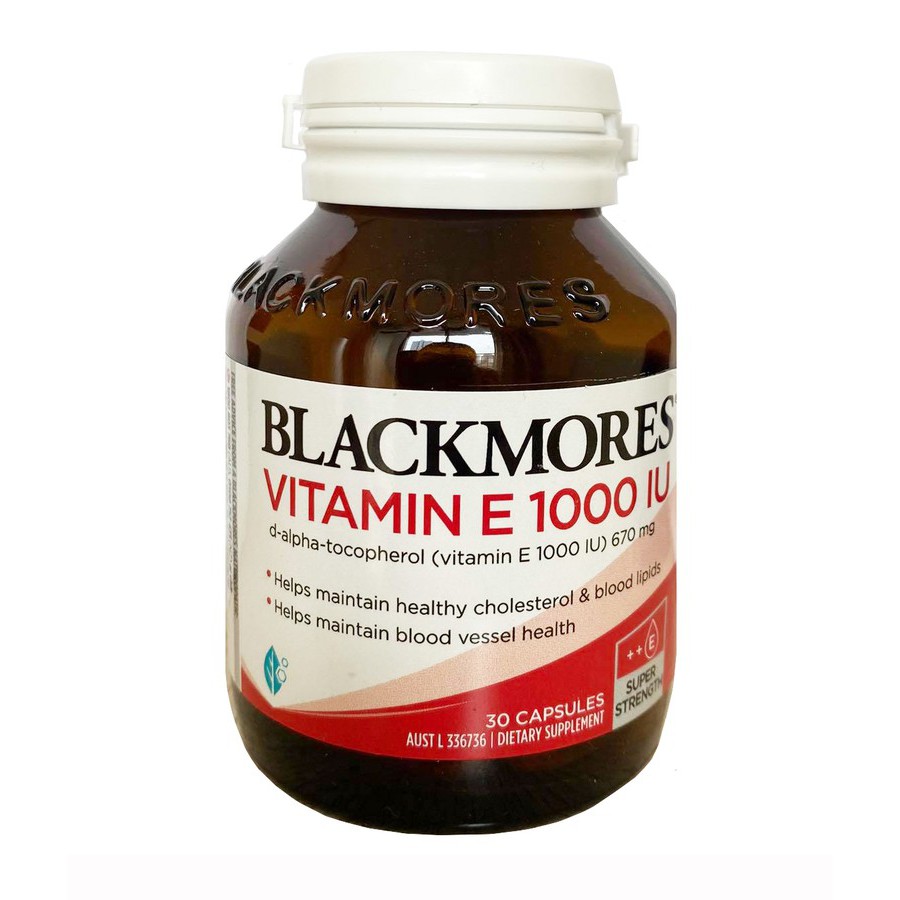Blackmores Natural Vitamin E 1000IU 100 Viên Của Úc, 30 viên