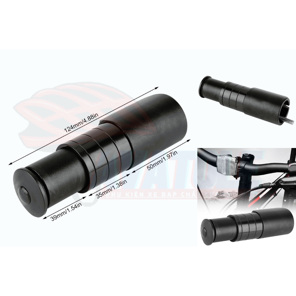 Ống nối Pô Tăng xe đạp thể thao, Giúp nâng Ghi Đông lên 12.4cm, Chất liệu hợp kim nhôm cao cấp