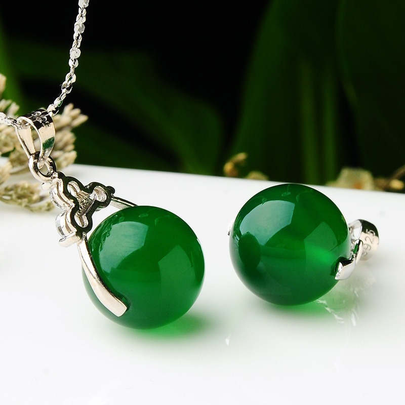 vòng cổ Mạ Bạc Đính Đá Mã Não Đỏ Phong Cách Hàn Quốc