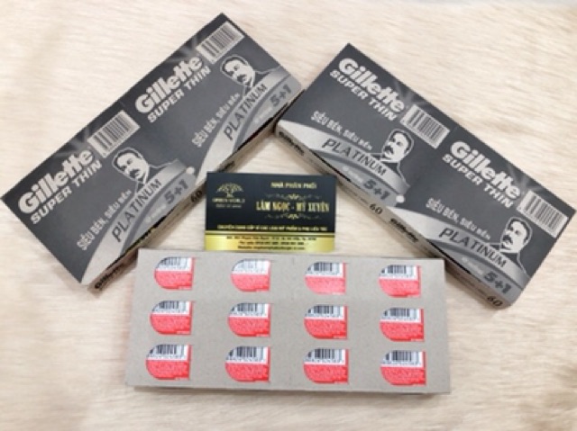 Dao lam Gillette Super Thin ( ông già) hộp 100 lưỡi, siêu bén siêu bền (mẫu mới ) FREESHIP chuyên dụng cho salon