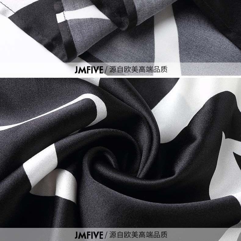 2020 new silk print dress women summer temperament round neck loose and thin mother's medium length A-line skirt | BigBuy360 - bigbuy360.vn