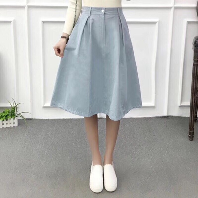 Có hình thật - Chân váy dài kaki trơn | BigBuy360 - bigbuy360.vn