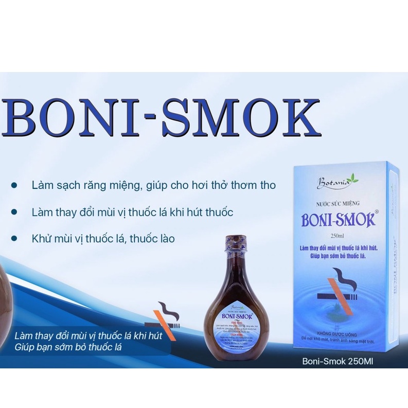 NƯỚC SÚC MIỆNG GIÚP BỎ THUỐC LÁ BONI-SMOK (CHAI 250ML)