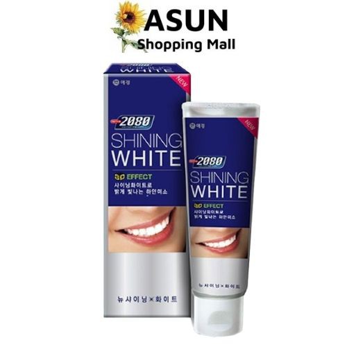 Kem đánh răng tẩy sạch vết ố trên răng 2080 Shining White 3D Effect Hàn Quốc 100g