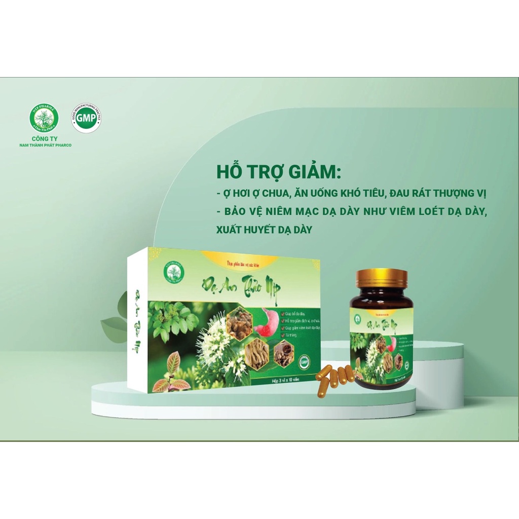 Dạ An Thảo Hộp 30v - Hỗ Trợ Điều Trị Trào Ngược Dạ Dày, Đau Dạ Dày, Loét Dạ Dày Cấp Và Mãn Tính,