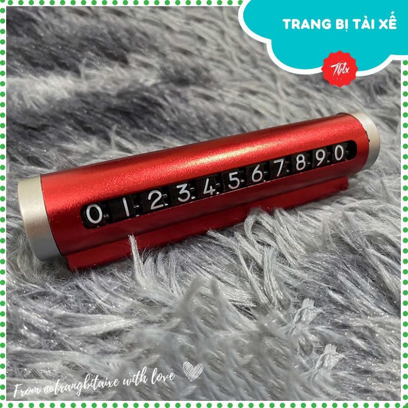 Bảng số điện thoại ô tô có trục quay cao cấp kim loại ghi lại số phone gắn trên taplo xe hơi lúc đỗ xe tránh xung đột TQ