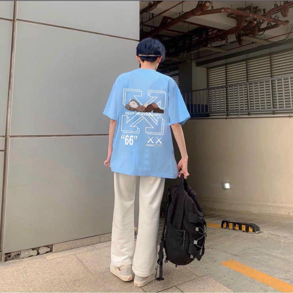 Áo thun Off - White,áo phông cổ tromg tay lỡ XO 66 chất mát mịn