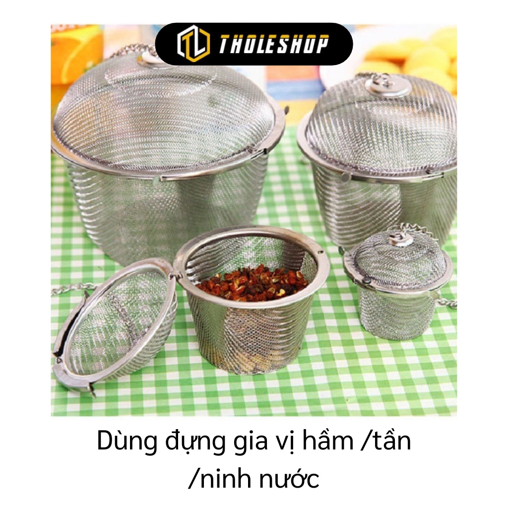 Dụng Cụ Lọc Trà - Lưới Lọc Gia Vị Nấu, Hầm Nước Phở, Bún, Pha Trà Thả Inox T6069 9451