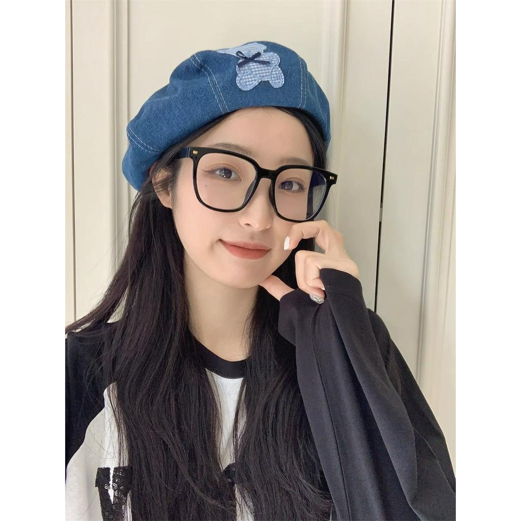 Mũ Beret Denim Mỏng Thoáng Khí Thời Trang Mùa Hè Dành Cho Nữ