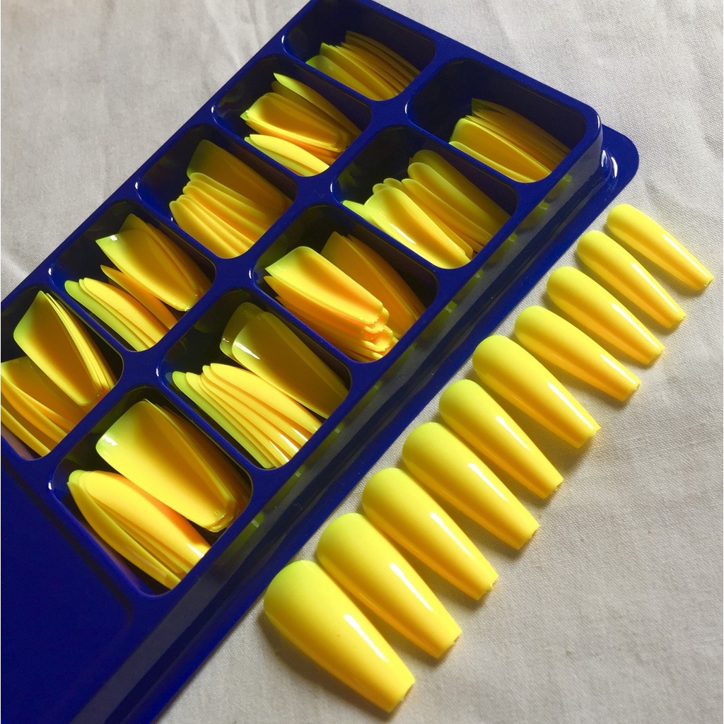 Hộp gồm 100 chiếc móng úp Form Thang đủ size  trang trí móng làm nail mi spa shop Hoangnam