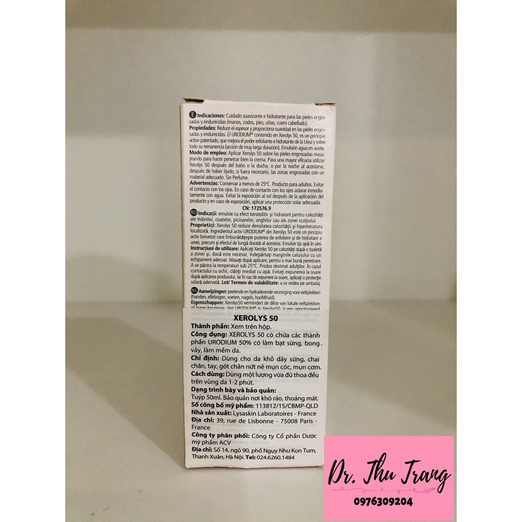 Kem dưỡng tiêu sừng và dưỡng ẩm mạnh XEROLYS 50