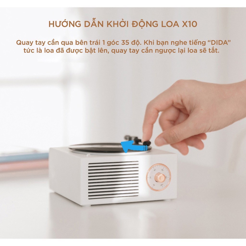Loa BLUETOOTH Giả cổ đĩa than quay được dễ thương X10 FREE SHIP