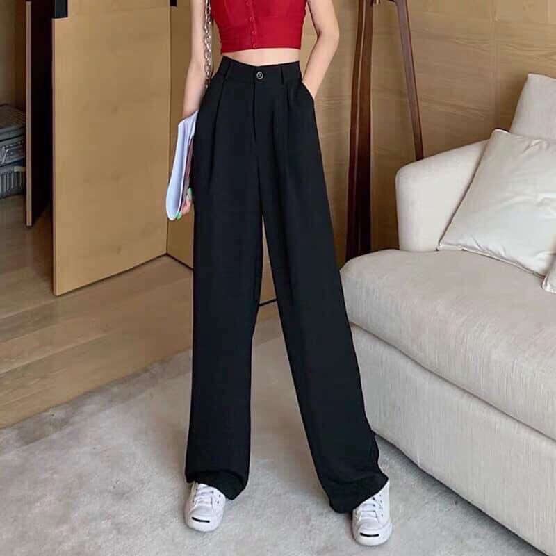Quần ống xuồng dài, quần culottes ống rộng hack dáng siêu hot