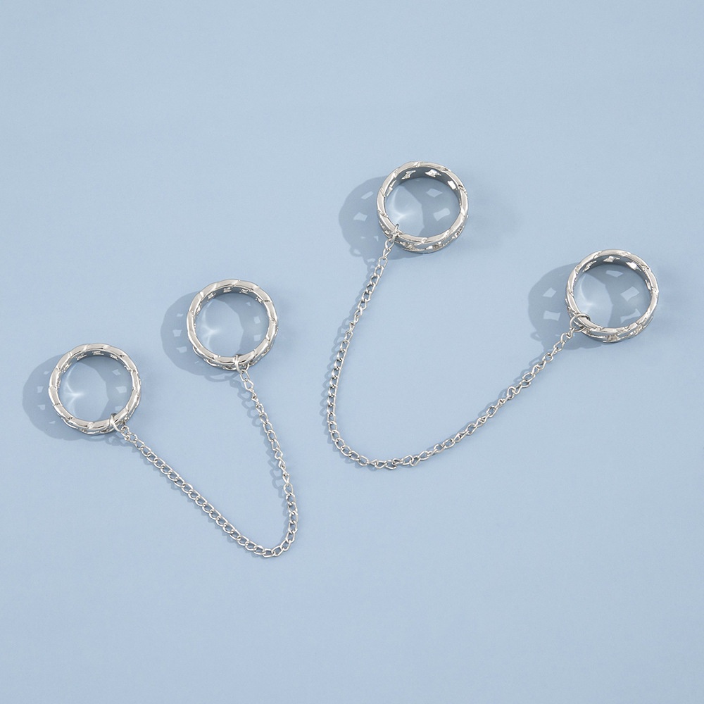 Set nhẫn đeo ngón tay RINHOO phong cách hip hop cho nam và nữ