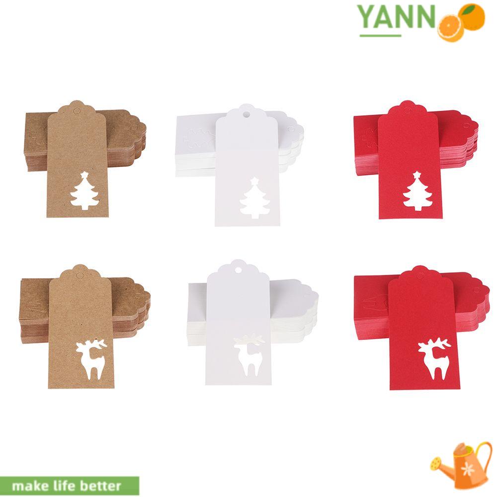 1 Cuộn 50 Miếng Dán Trang Trí Túi Kẹo Giáng Sinh DIY Bằng Giấy Kraft Hàng Mới