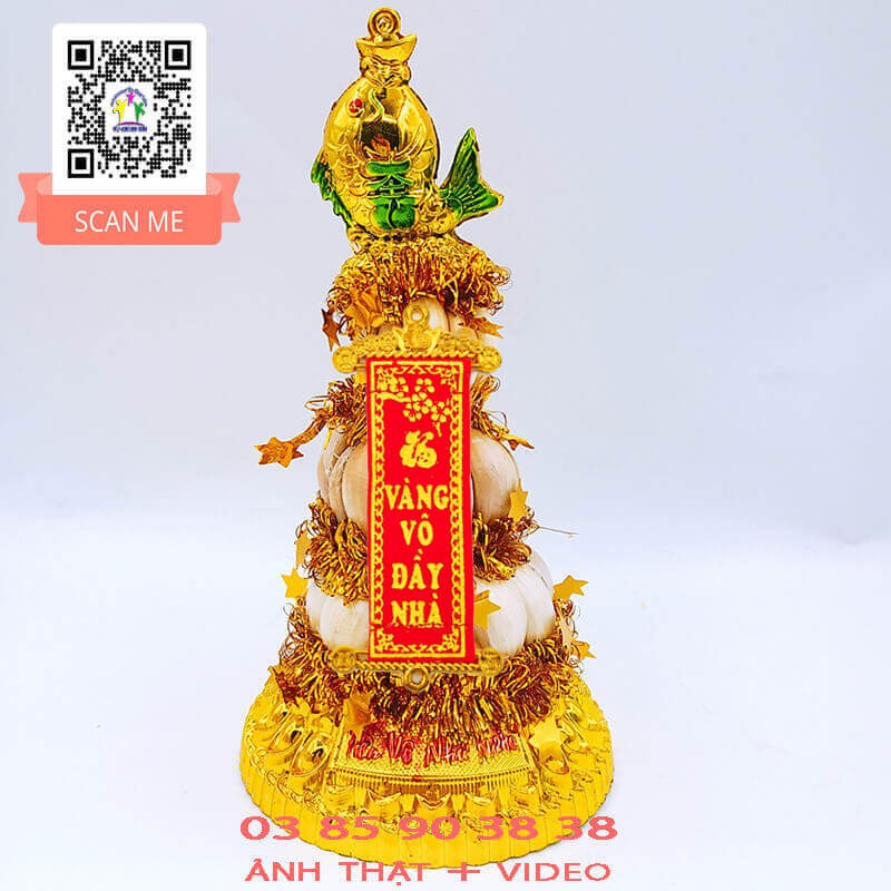 Tháp Tỏi Thần Tài - Bông Tỏi Thần Tài 3 Tầng Tép VỢ CHỒNG TÔI | BigBuy360 - bigbuy360.vn