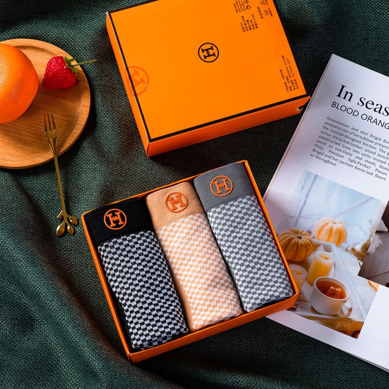 Hộp 3 Quần Lót Boxer Thể Thao Không Đường May Cỡ Lớn Thoải Mái Thoáng Khí Phong Cách Mới Cho Nam