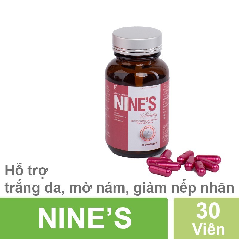 Nines Beauty Viên Uống Trắng Da Mờ Thâm Nám Chính Hãng Hộp 30 Viên (Nine's Beauty) | BigBuy360 - bigbuy360.vn