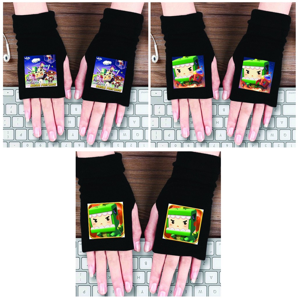 Găng tay len in hình Bendy and the Ink Machine Mini World Block Art ROBLOX Five Nights at Freddy's game anime chibi