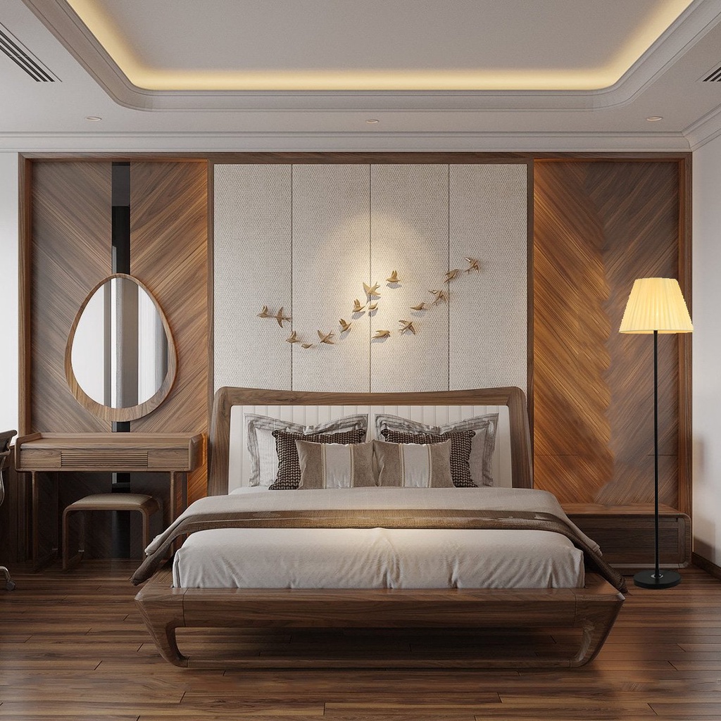 Đèn cây đứng phòng ngủ, đèn cây seka dáng thẳng