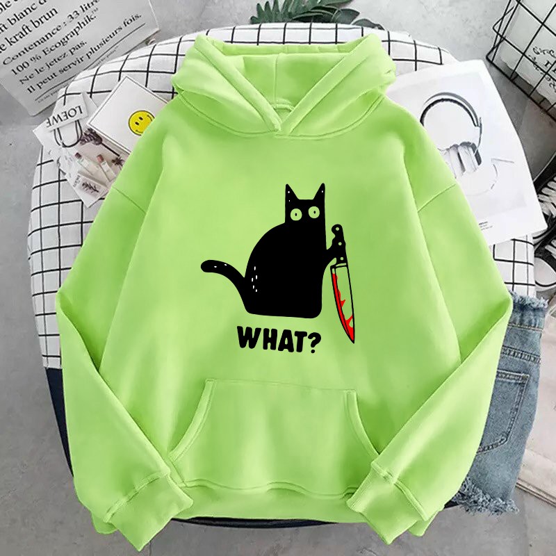 ÁO HOODIE IN KNIFE CAT (NHIỀU MÀU)