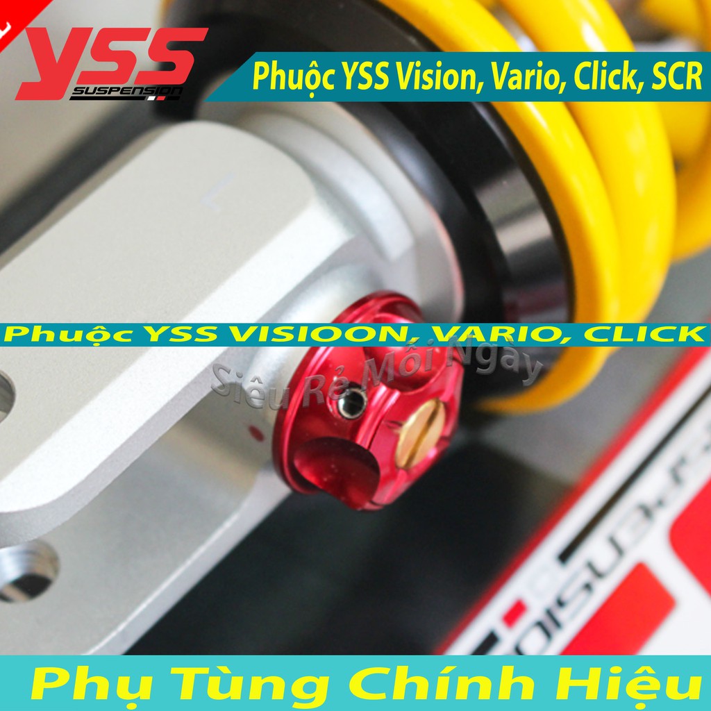 Phuộc YSS Bình Dầu Vario, Vision, Click, SCR G Sport Vàng Thái Lan